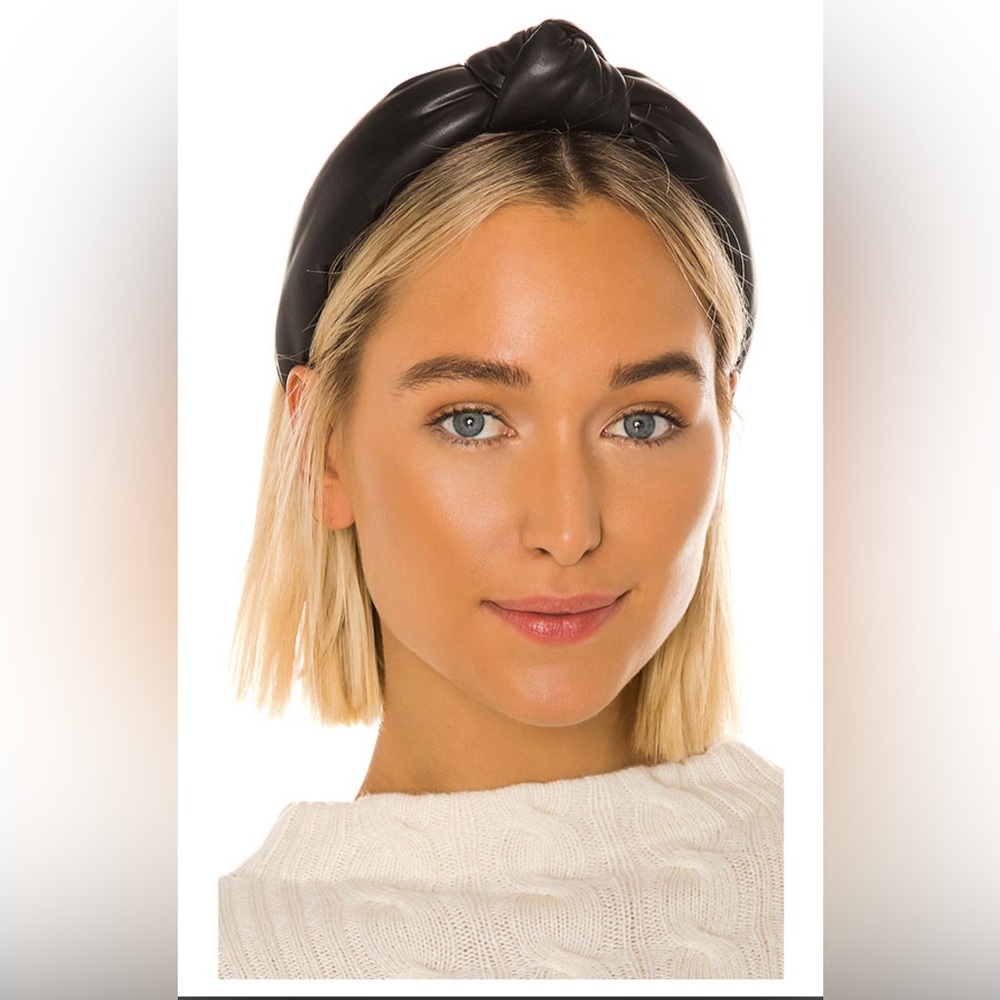 Faux Leather Knotted Headband in Matte Black
Lele Sadoughi  New Never Worn